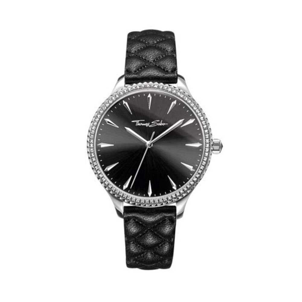 Thomas Sabo Wristwatch Leather Strap Women Black Watches